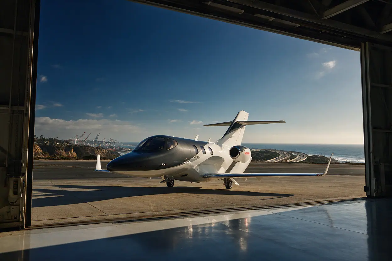 Private jet in San Diego
