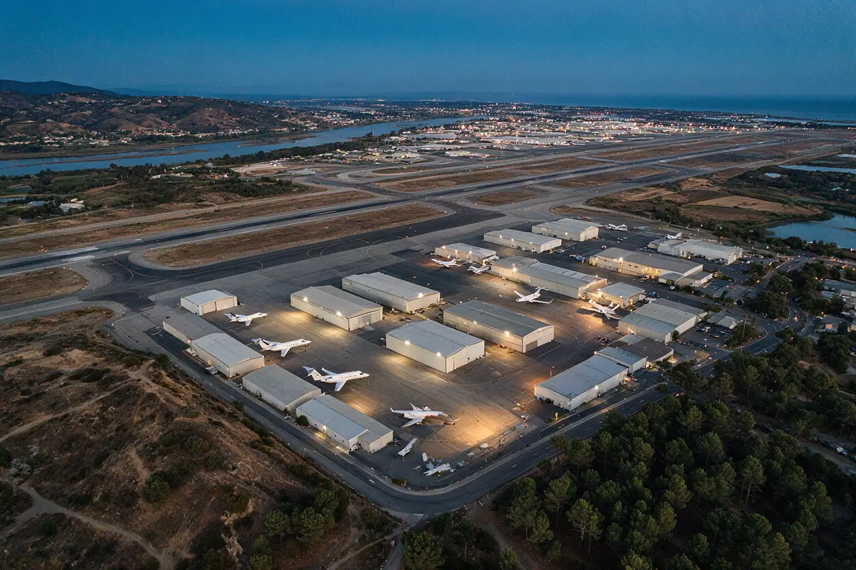 Private jets at Van Nuys Airport