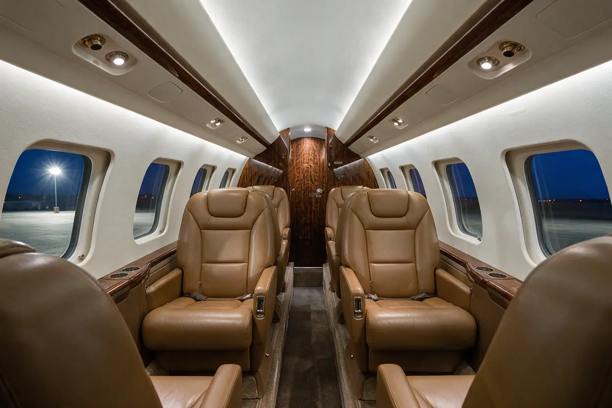 Private jet cabin