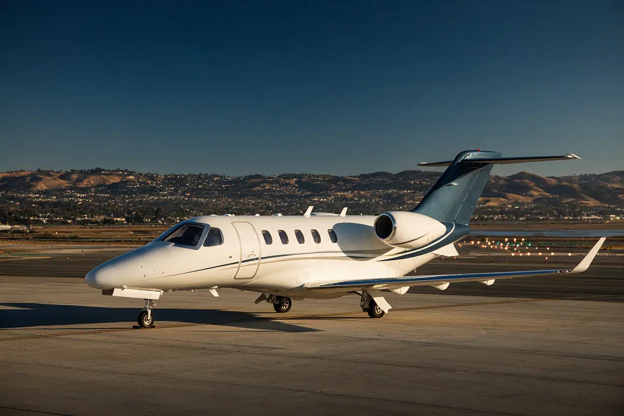 Private jet in San Jose